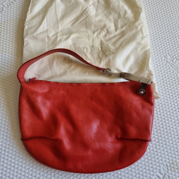 Jean Paul Gaultier Red Leather small handbag Vintage 90s - Picture 14 of 14